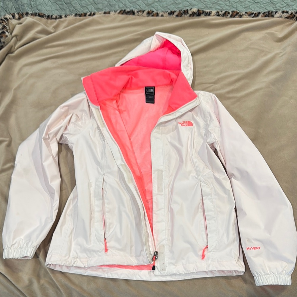 The North Face White and Pink Jacket